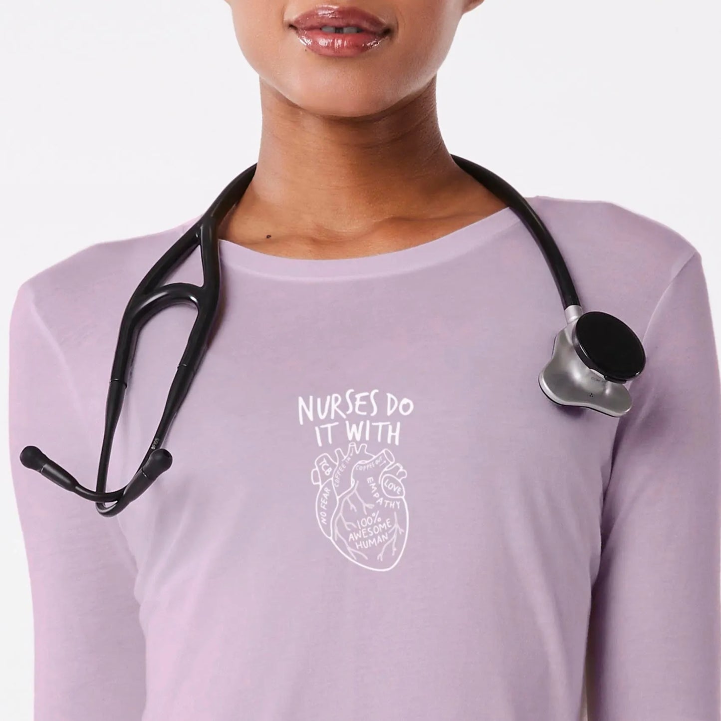 Women's Nurses Heart Supersoft Longsleeve Underscrub - Lavender Haze