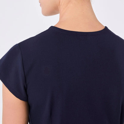Women's Tivoli Slim Peplum Scrub Top - Navy