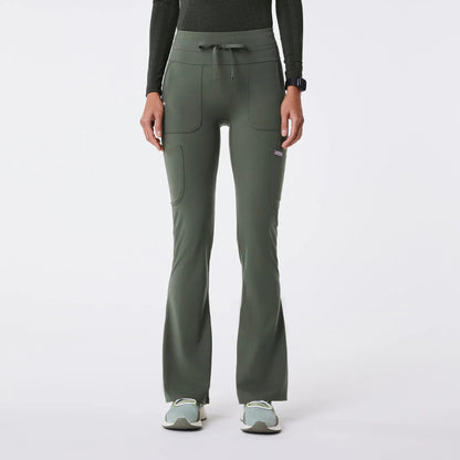 Women's High Waisted Seville Flare ScrubLegging - Moss