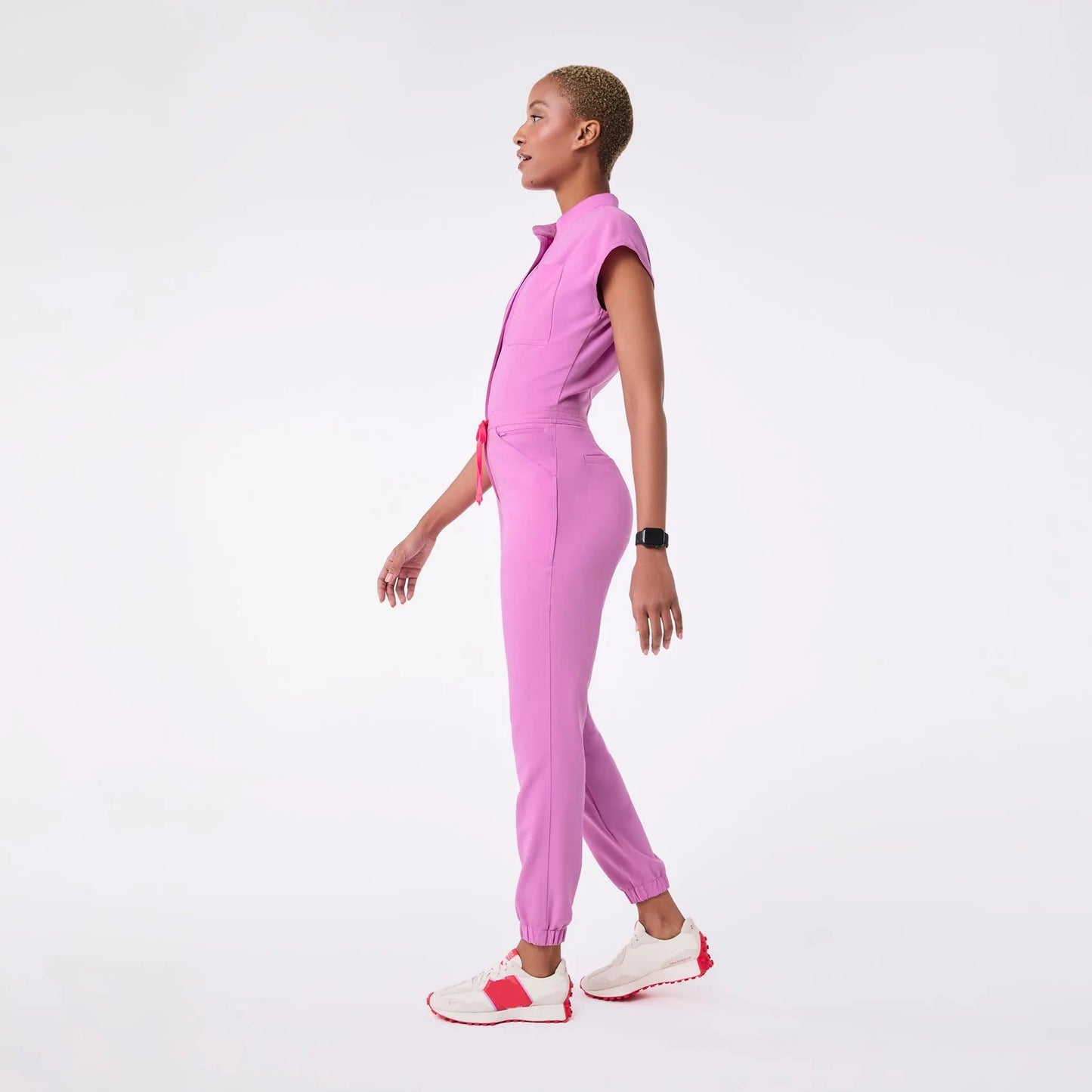 Women's Rafaela Cargo ScrubJumpsuit- Pink Cloud