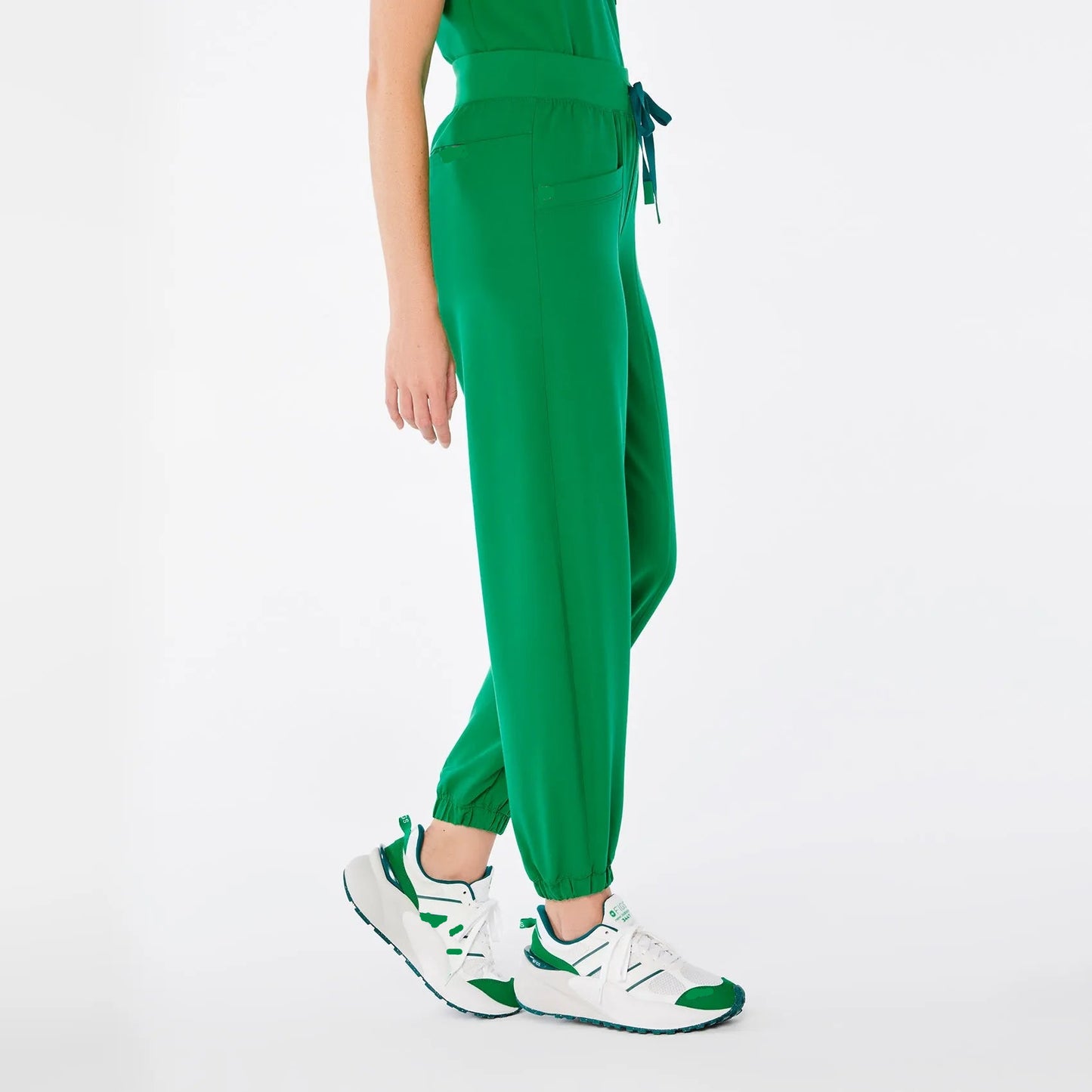 Women's High Waisted Rio Relaxed Jogger Scrub Pants - Evergreen