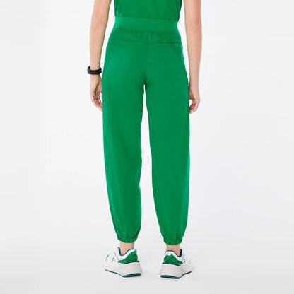 Women's High Waisted Rio Relaxed Jogger Scrub Pants - Evergreen