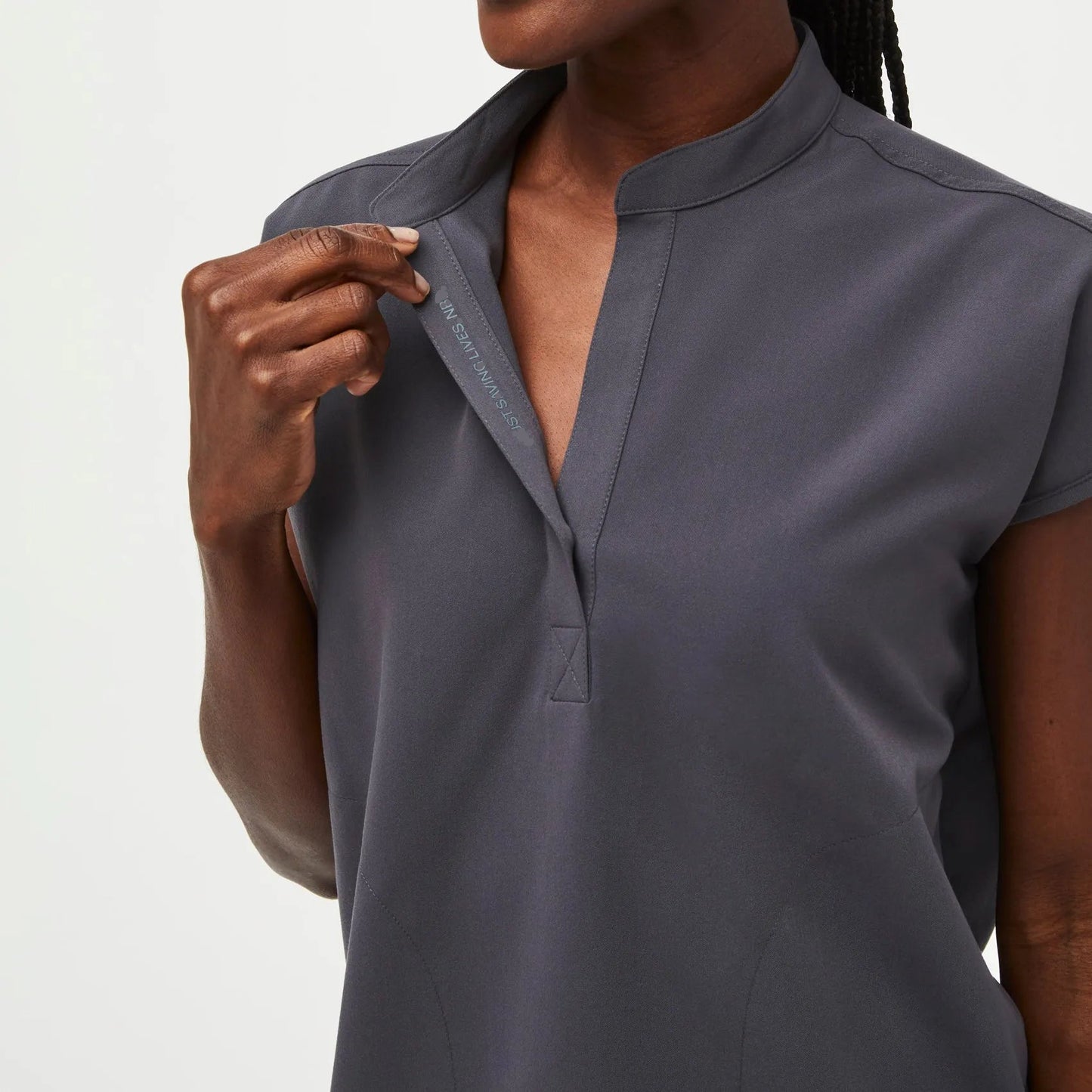 Women's Rafaela Oversized Scrub Top& - Charcoal