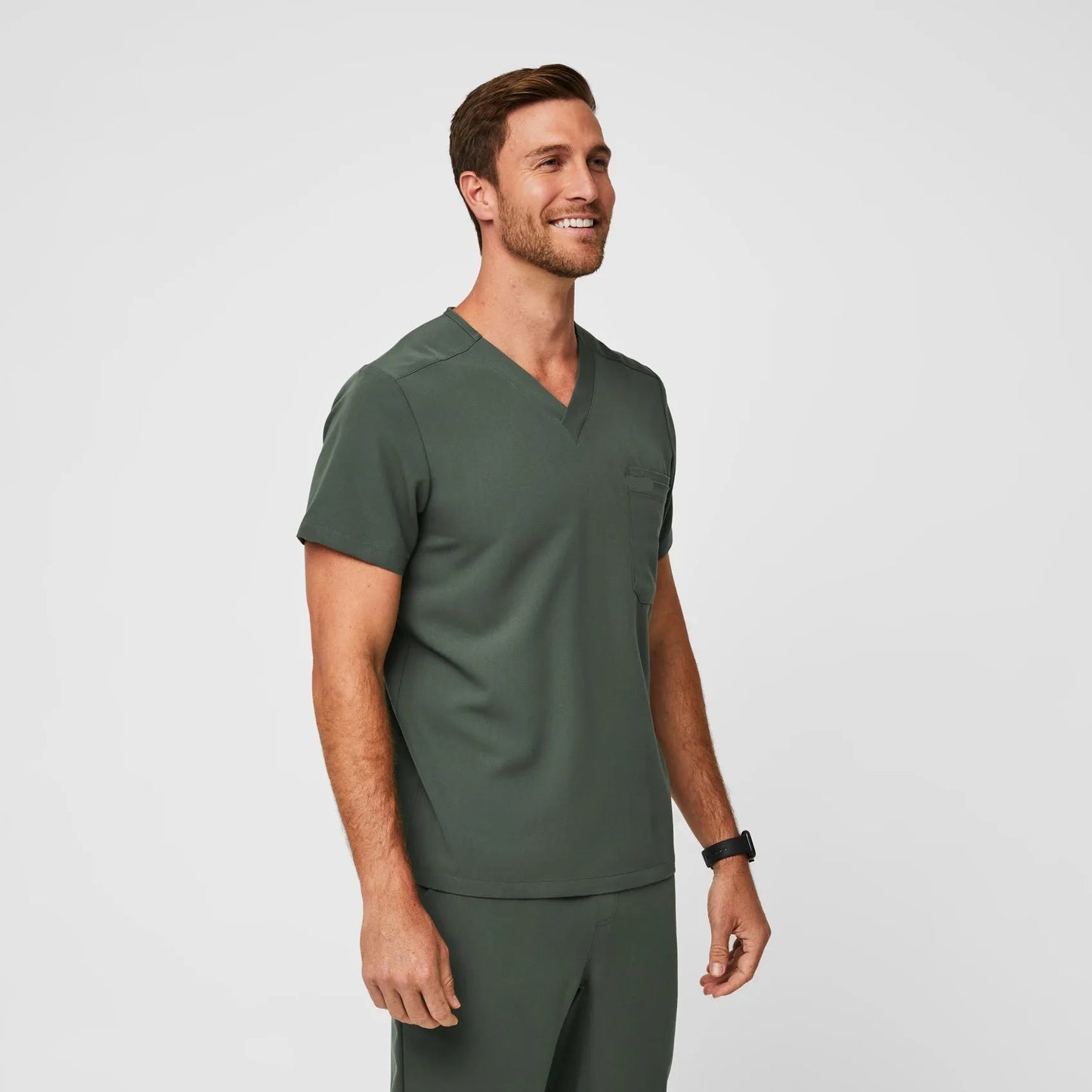 Men's Leon Three-Pocket Scrub Top - Moss