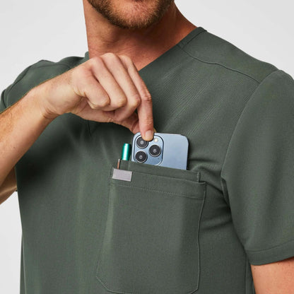 Men's Leon Three-Pocket Scrub Top - Moss