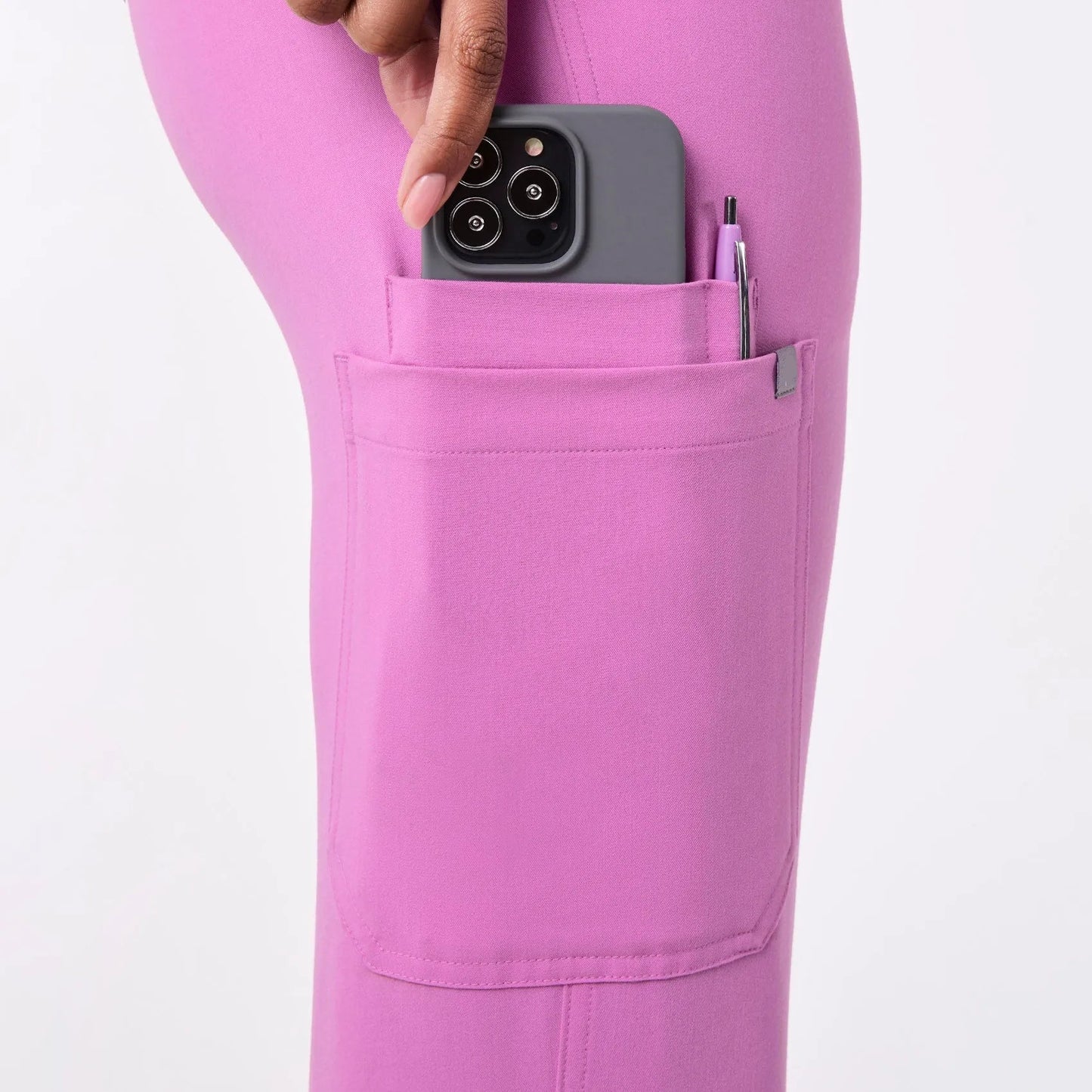 Women's Kade Cargo Scrub Pants- Pink Cloud