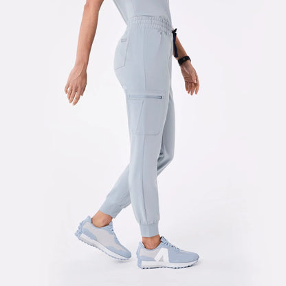 Women's High Waisted Uman Relaxed Jogger Scrub Pants - Dusty Blue