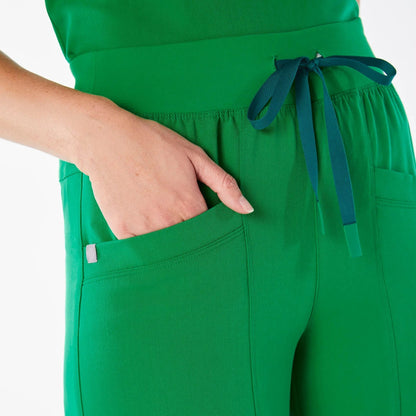 Women's High Waisted Rio Relaxed Jogger Scrub Pants - Evergreen