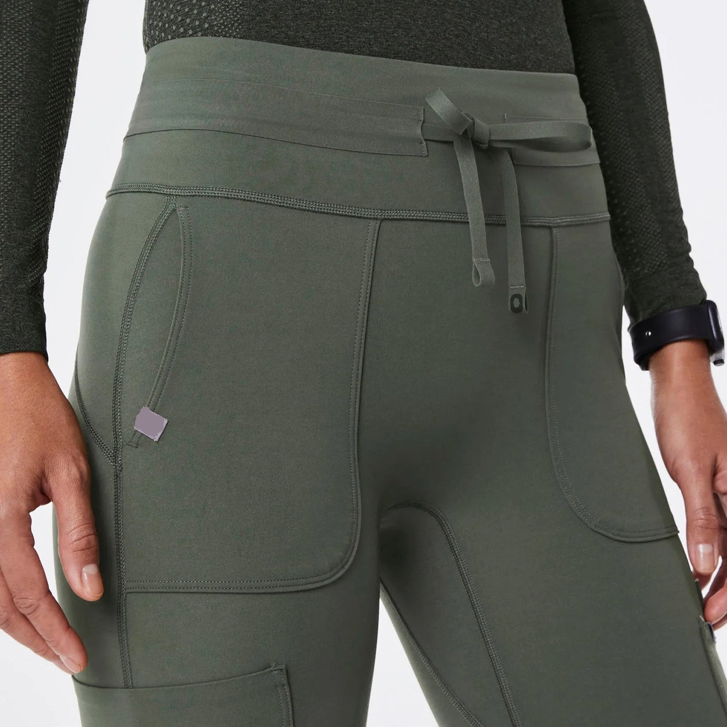 Women's High Waisted Seville Flare ScrubLegging - Moss