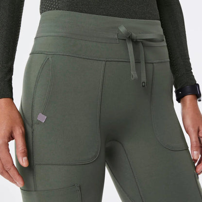 Women's High Waisted Seville Flare ScrubLegging - Moss