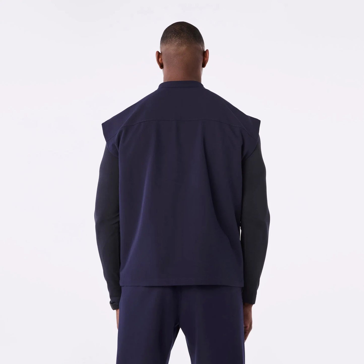 Men's Andes Oversized Scrub Top - Navy