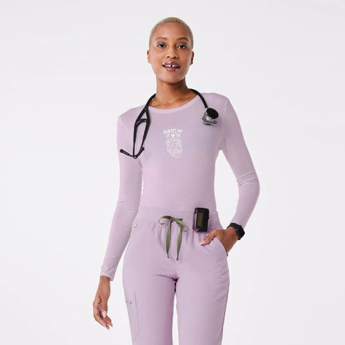 Women's Nurses Heart Supersoft Longsleeve Underscrub - Lavender Haze