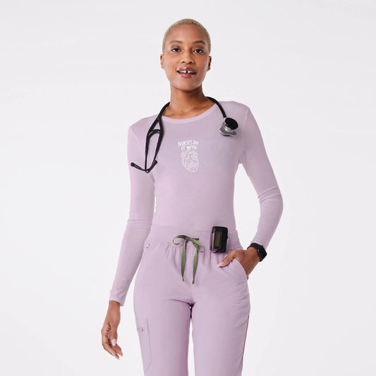 Women's Nurses Heart Supersoft Longsleeve Underscrub - Lavender Haze
