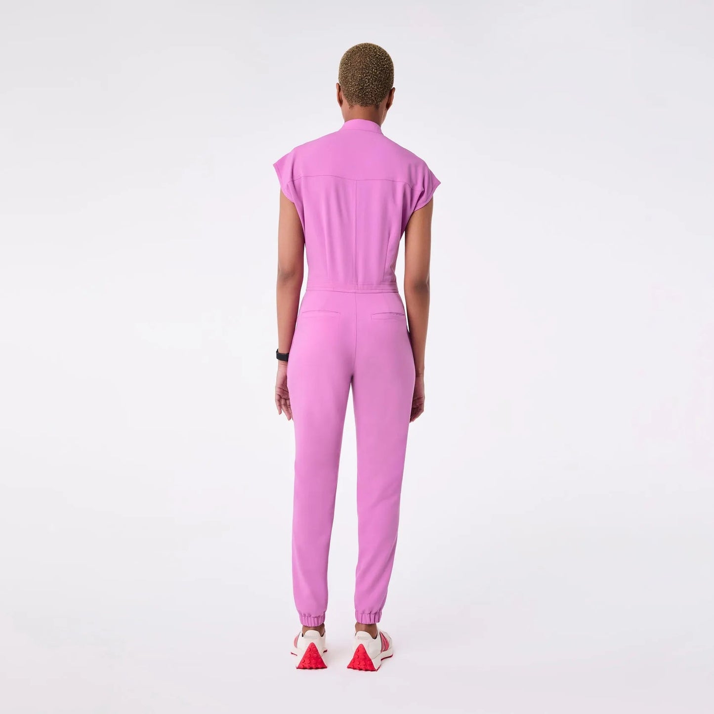 Women's Rafaela Cargo ScrubJumpsuit- Pink Cloud
