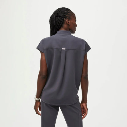 Women's Rafaela Oversized Scrub Top& - Charcoal