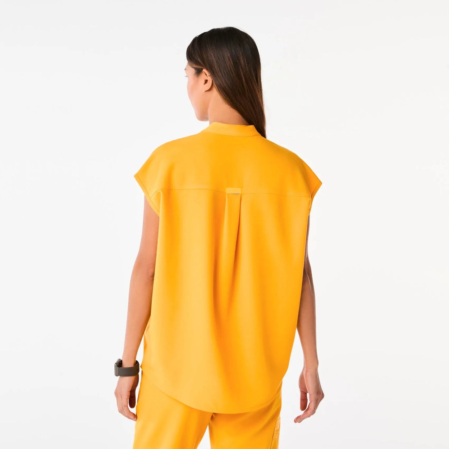 Women's Rafaela Oversized Scrub Top- Emergency Yellow