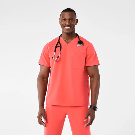 Men's Chisec Three-Pocket Scrub Top- Fireside