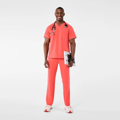 Men's Chisec Three-Pocket Scrub Top- Fireside