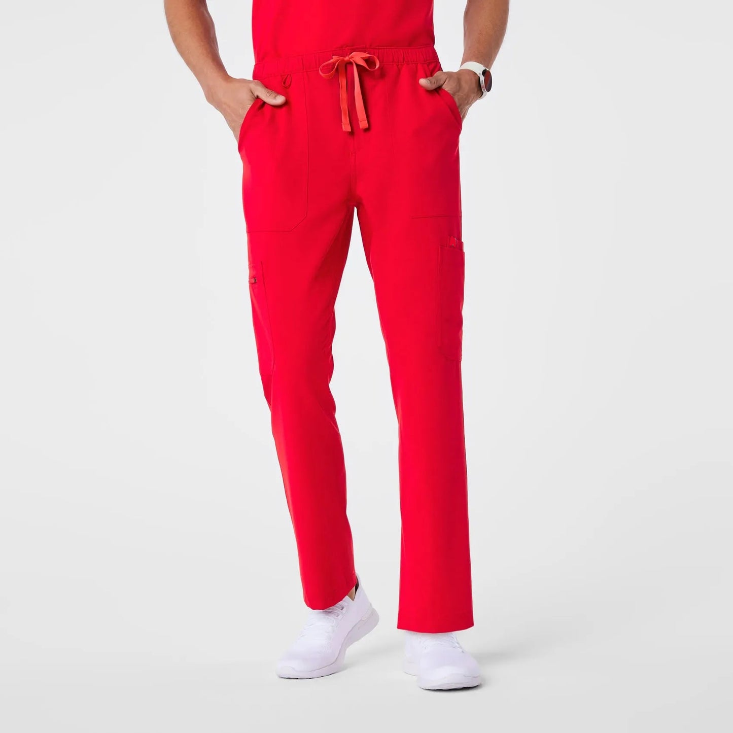Men's Cairo Cargo Scrub Pants - Pop Red
