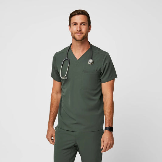 Men's Leon Three-Pocket Scrub Top - Moss