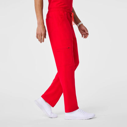 Men's Cairo Cargo Scrub Pants - Pop Red