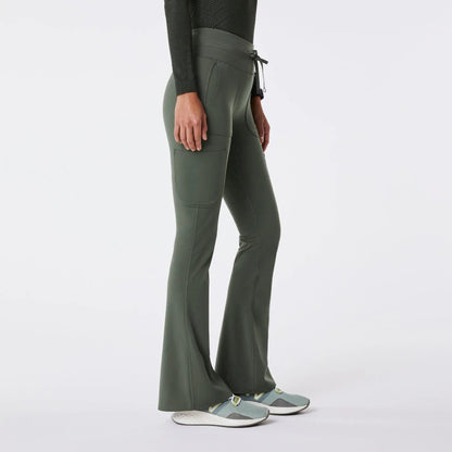 Women's High Waisted Seville Flare ScrubLegging - Moss