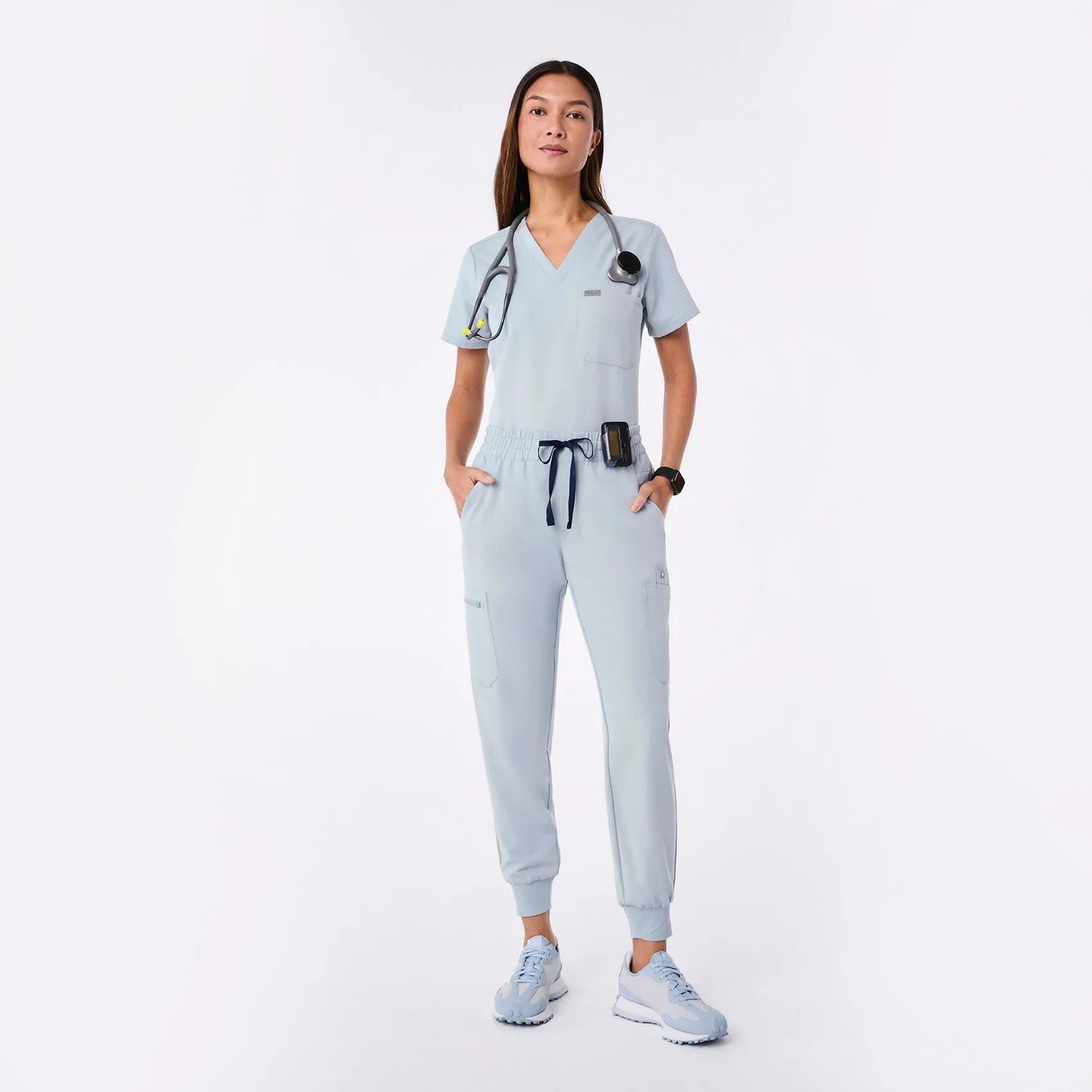 Women's Uman Relaxed Jogger Scrub Pants - Dusty Blue