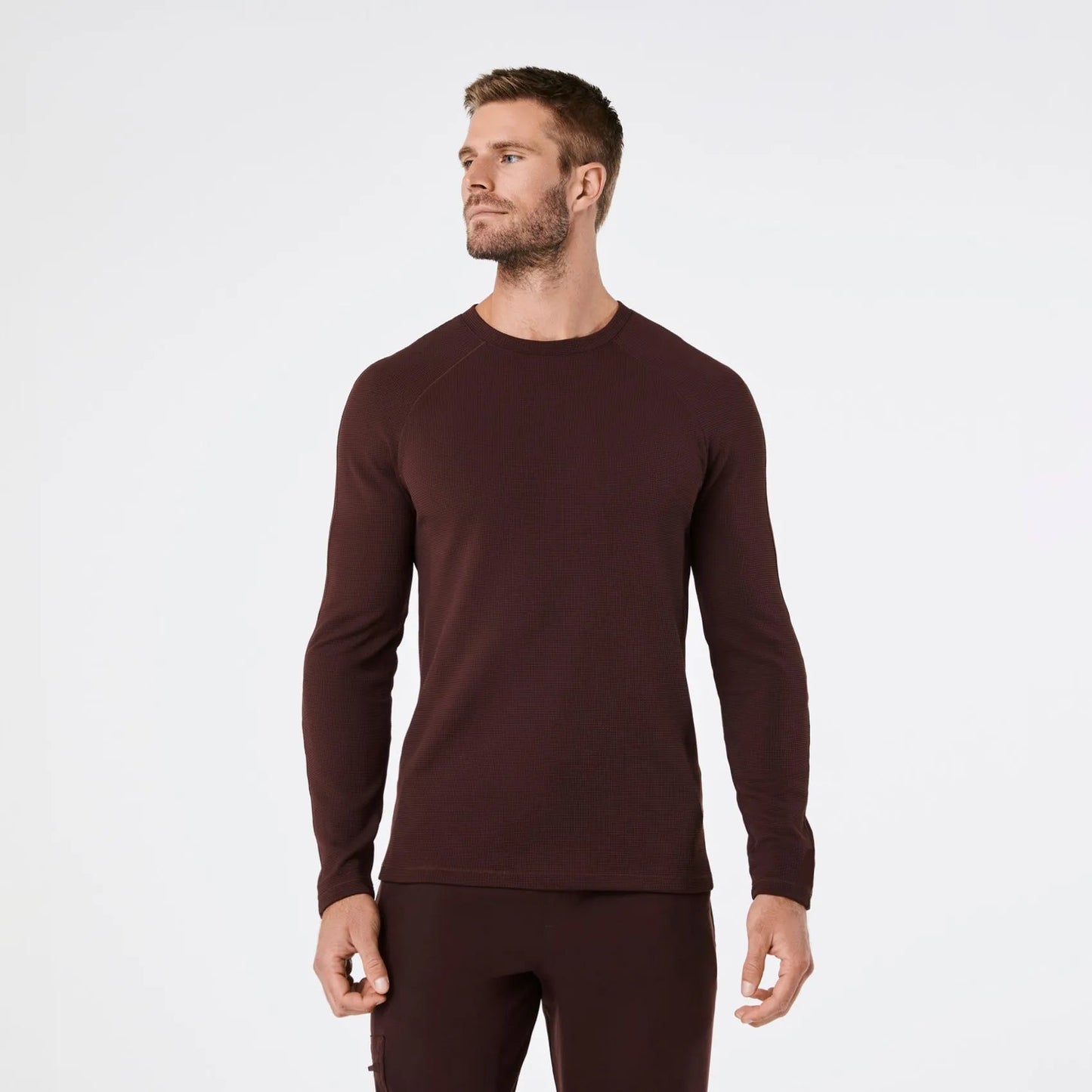 Men's Waffle Longsleeve Underscrub - Espresso