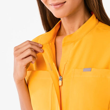 Women's Rafaela Cargo ScrubJumpsuit - Emergency Yellow