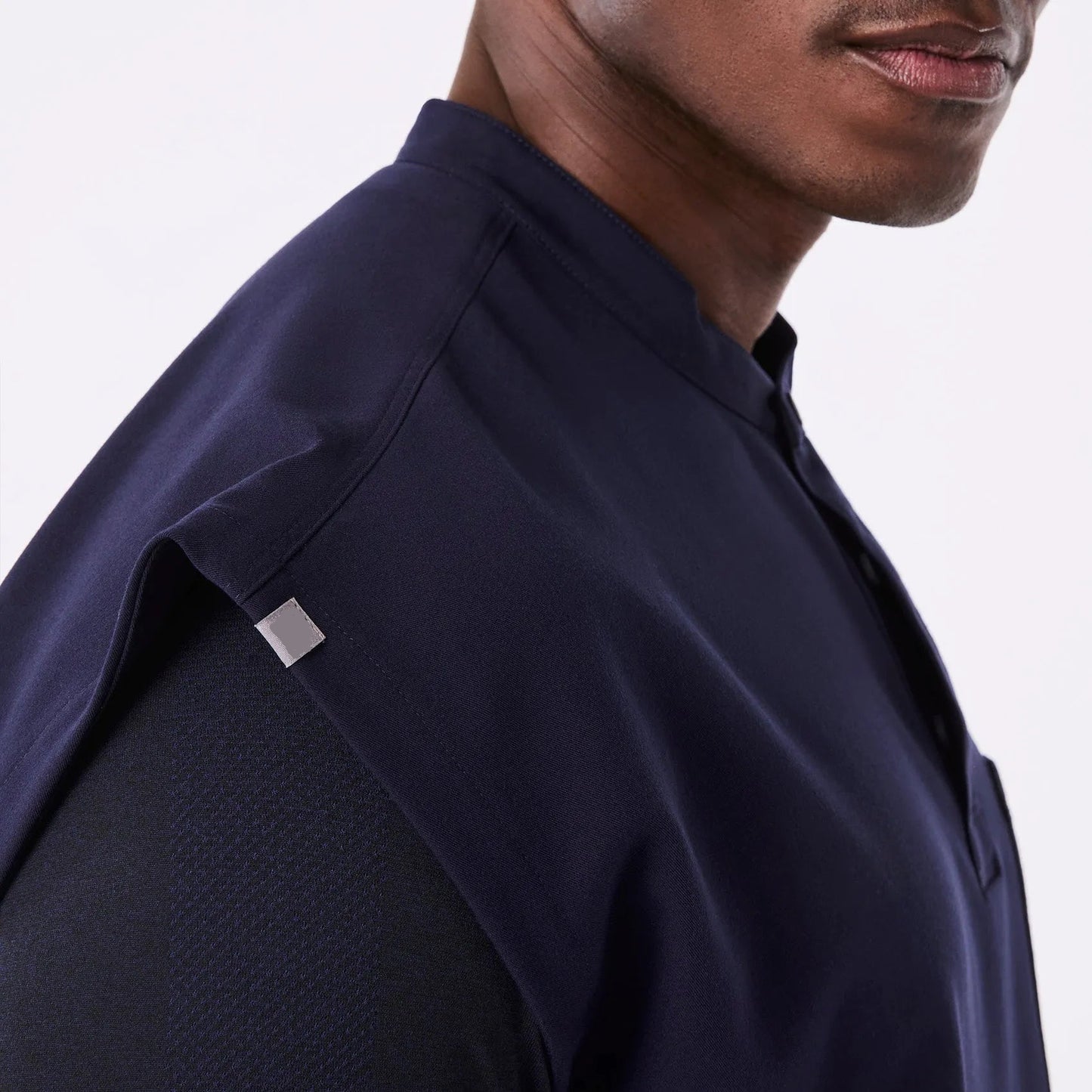 Men's Andes Oversized Scrub Top - Navy