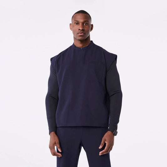 Men's Andes Oversized Scrub Top - Navy