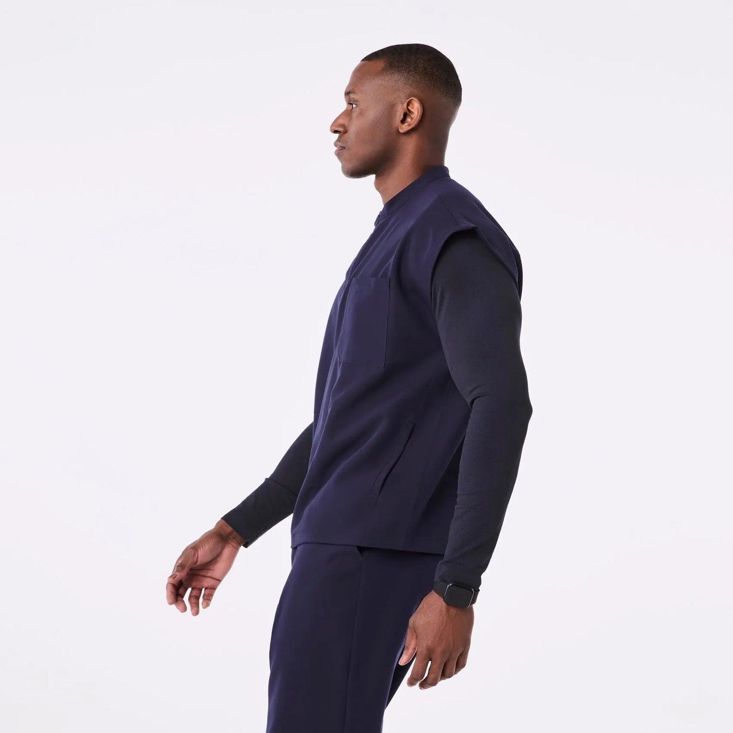 Men's Andes Oversized Scrub Top - Navy